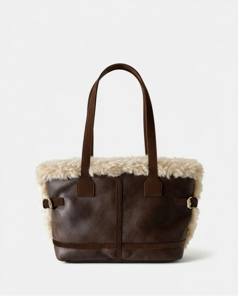 Bolso Surkana marrón pelo