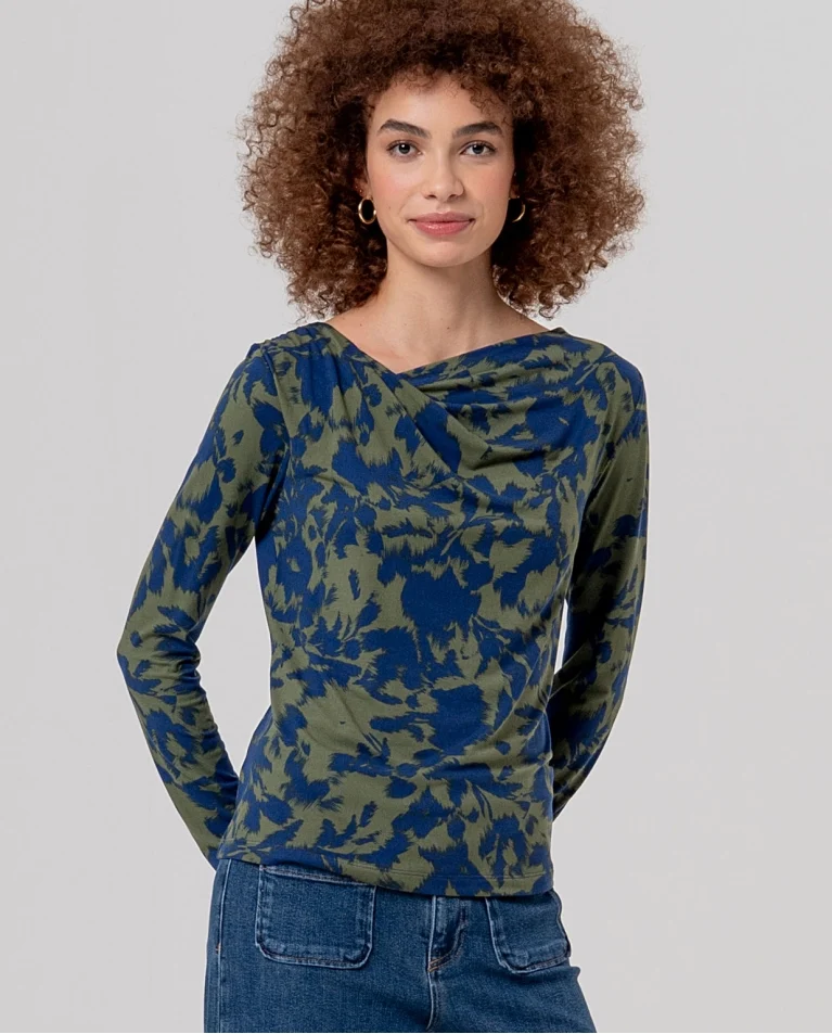 Camiseta Surkana verde-azul