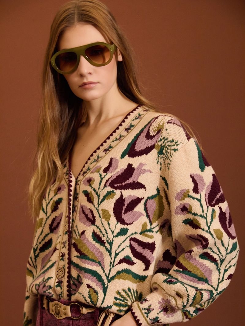 Chaqueta Meisie punto estampada