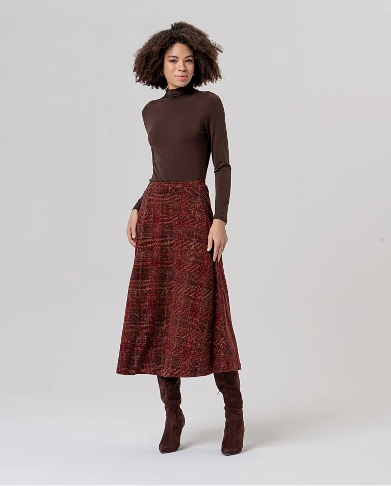 Falda Surkana tweed cuadros