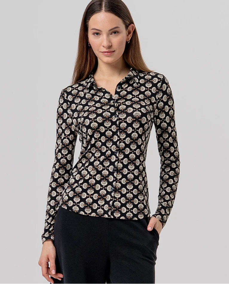 Camisa Surkana retro negra